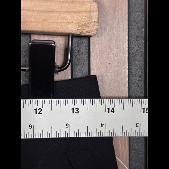 Semantiks Pencil Skirt 2 / XS Womens Black Poly Rayon 2 Button Stretch - Picture 3 of 7